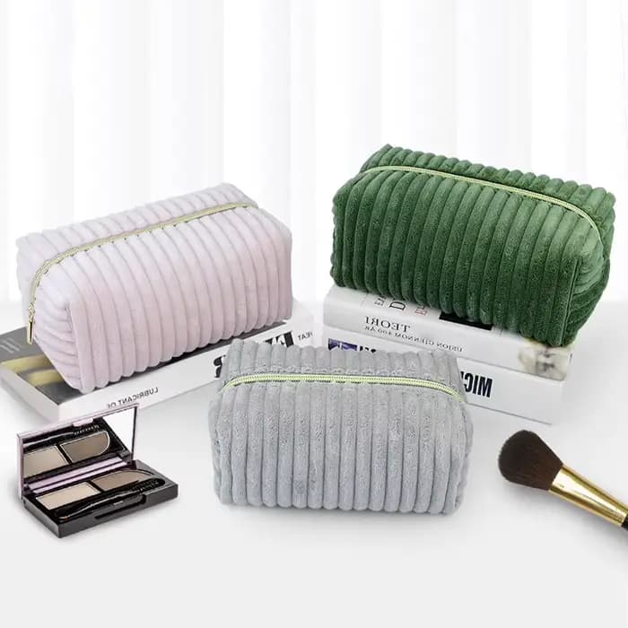 Trousse à cosmétiques en velours de grande capacité