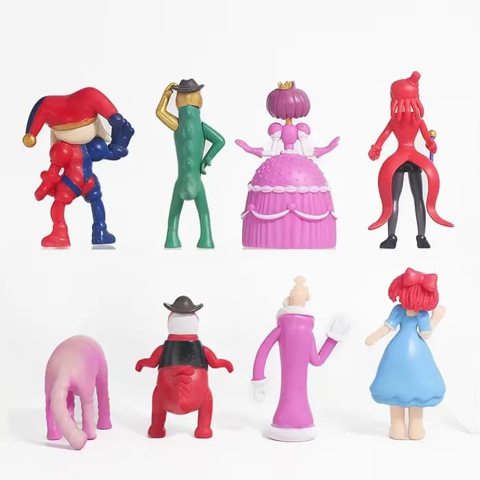 8 types de figurines étonnantes avec figurines magiques du Cirque Numérique, accessoires d'art de dessin animé, jouets anime récompensants, cadeaux d'anniversaire