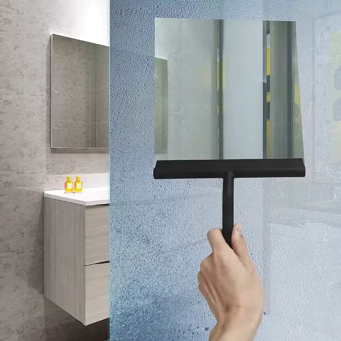 Raclette de douche pour porte en verre, grattoir mural de douche, nettoyeur avec support en Silicone, essuie-glace pour miroir de salle de bains, nettoyage du verre