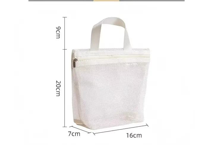 Sacs de rangement en maille pour maquillage et articles de toilette