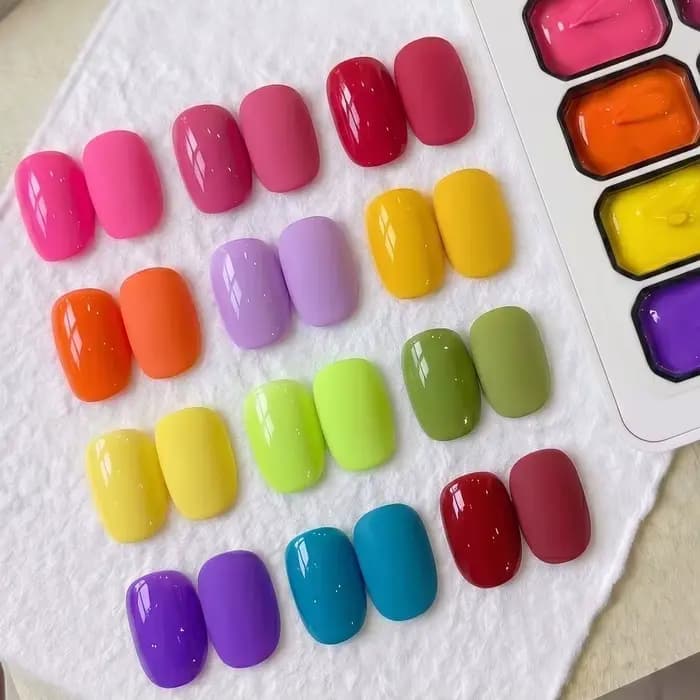 Kit de gel à ongles solide arc-en-ciel 12 couleurs, kit de gel à ongles brillant à haute saturation, nail art LED tendance, cadeau idéal, populaire en été