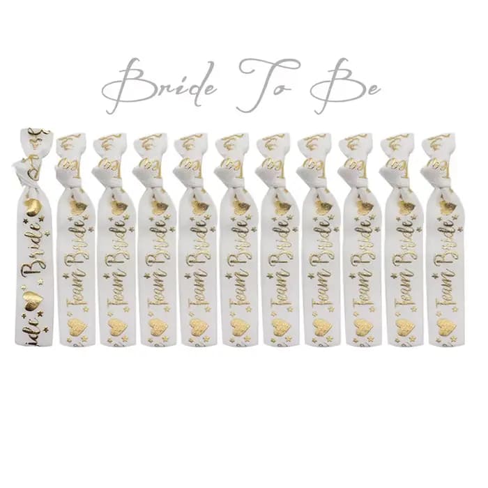Bracelet de fête d'enterrement de vie de jeune fille, 11 pièces, accessoires de décoration pour future mariée, fournitures de fête de poule, de mariage, de fête prénuptiale