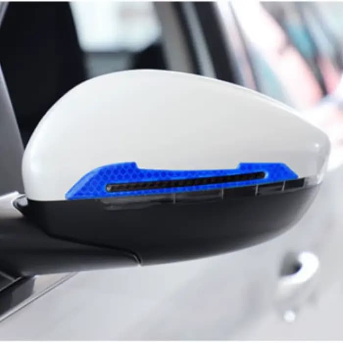 Bande de miroir d'avertissement réfléchissante pour voiture, autocollant réfléchissant d'avertissement de sécurité pour garnitures décoratives universelles de voiture, 1 ensemble/2 pièces