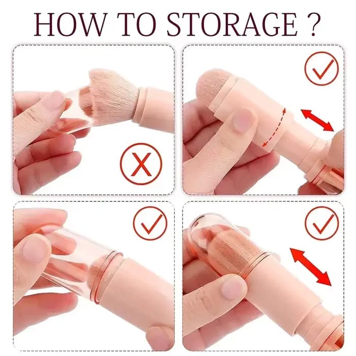 Ensemble de pinceaux de maquillage de voyage