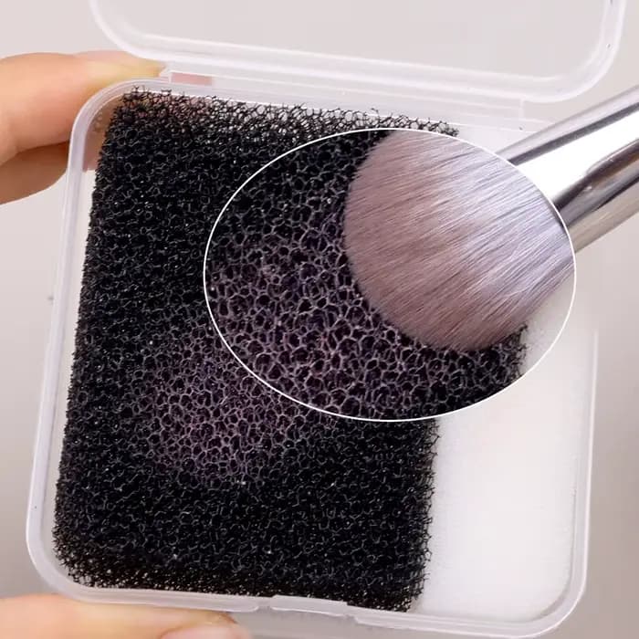 Éponge de nettoyage pour pinceaux de maquillage