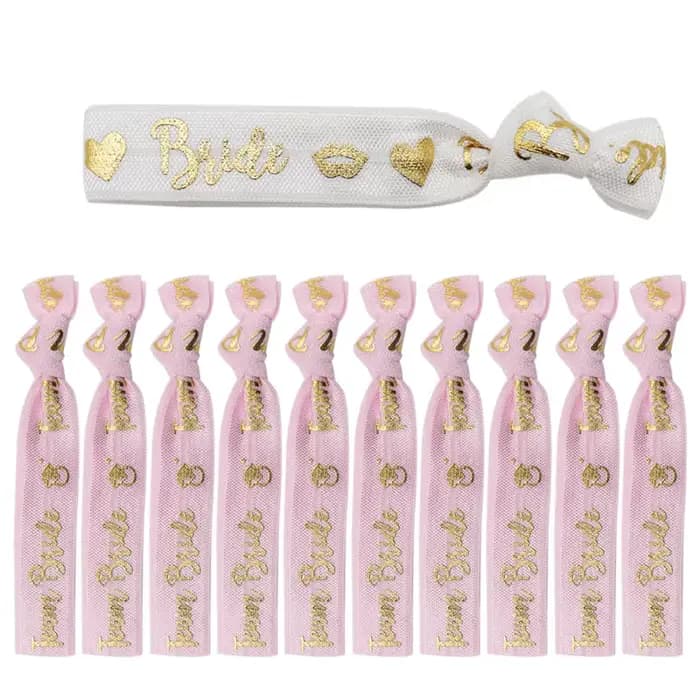 Bracelet de fête d'enterrement de vie de jeune fille, 11 pièces, accessoires de décoration pour future mariée, fournitures de fête de poule, de mariage, de fête prénuptiale