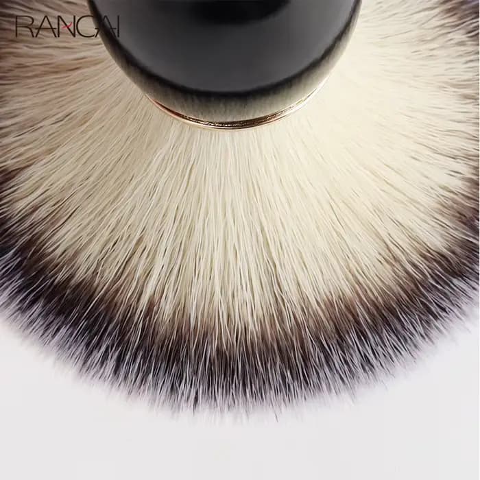 Pinceau à raser la barbe, pinceaux de maquillage, 1 pièce, manche en bois, poils naturels, pour salon de coiffure, barbier, mousse à raser, outils de nettoyage facial pour hommes