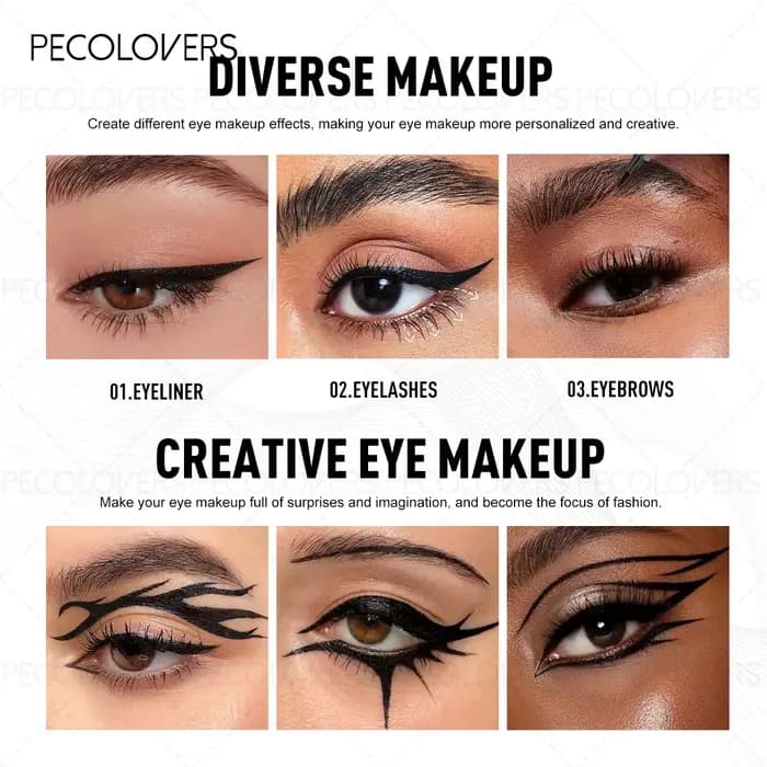 Eyeliner soyeux imperméable 3 pièces/ensemble