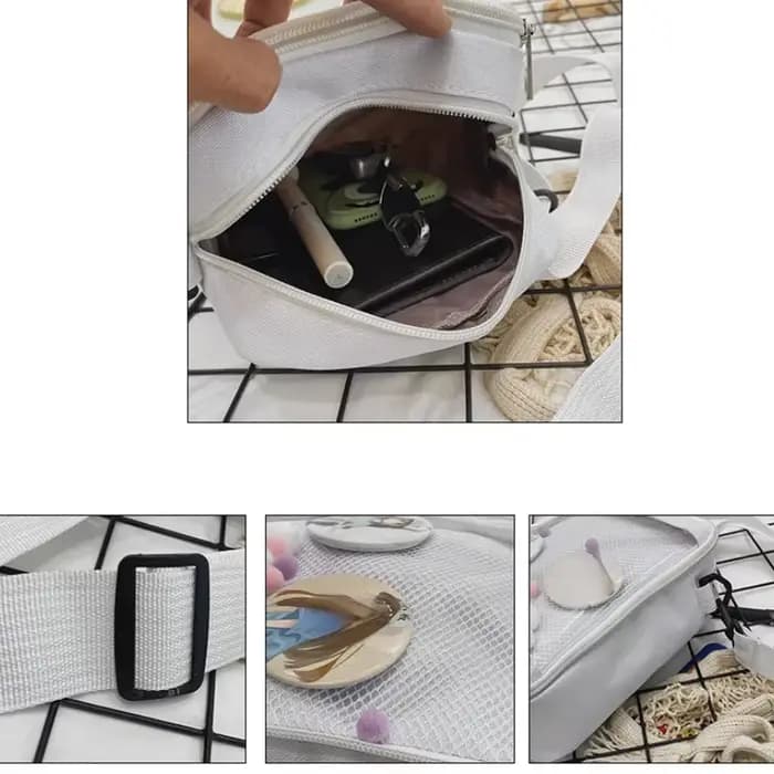 Kawaii Mini sacs à bandoulière pour femmes mignon PVC Transparent petit clair rose Ita sac noir blanc femmes sac à bandoulière sac à main