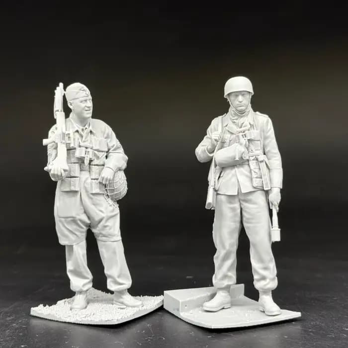 Figurines de parachutistes allemands d'élite, échelle 1/16 1/35, Kit de figurines en résine, modèle miniature militaire adapté à plusieurs scénarios