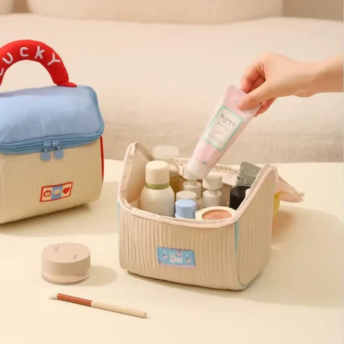 Trousse de Maquillage Mignonne à Motifs de Dessins Animés