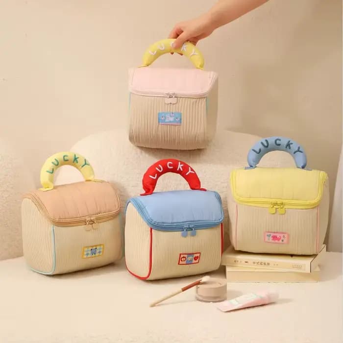 Trousse de Maquillage Mignonne à Motifs de Dessins Animés