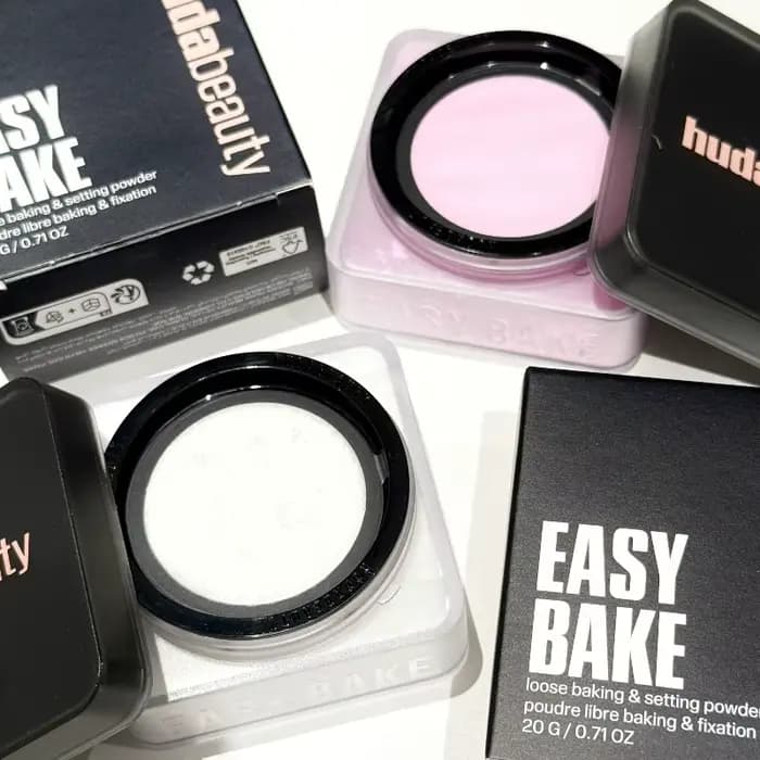 Poudre Libre Huda Beauty Fixatrice Cuissonnée Longue Tenue Contrôle Sébum Maquillage Professionnel Matifiante Imperméable Éclaircissante Correctrice