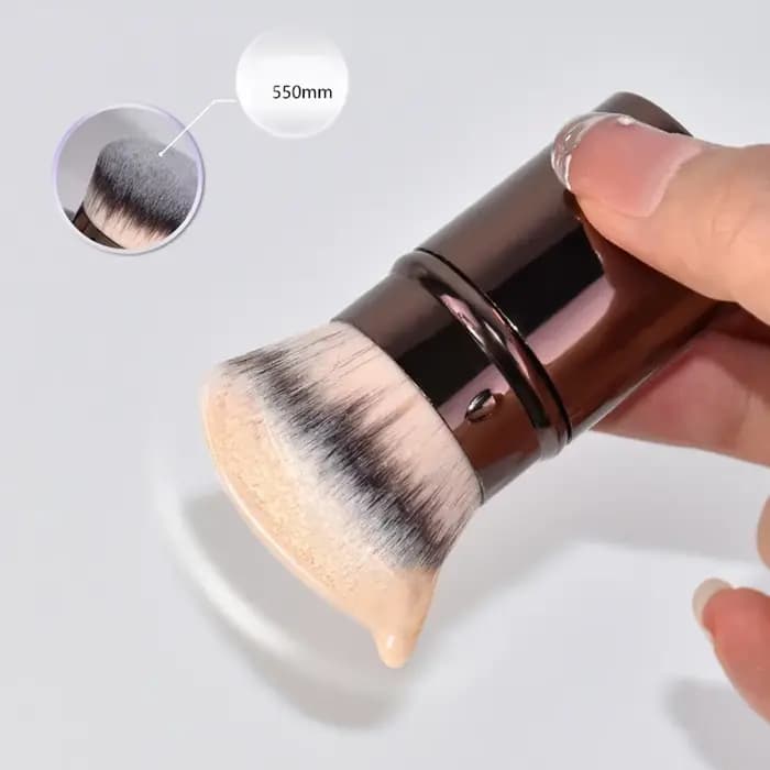 1 pièces pinceau à Blush rétractable Kabuki fond de teint brosse douce poudre moelleuse Contour pinceaux de maquillage