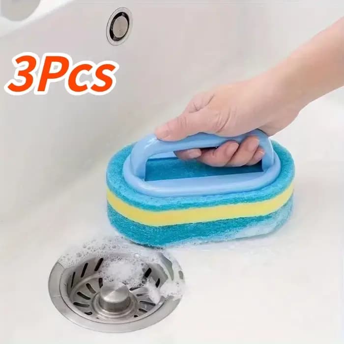 Brosse de nettoyage en éponge avec manche