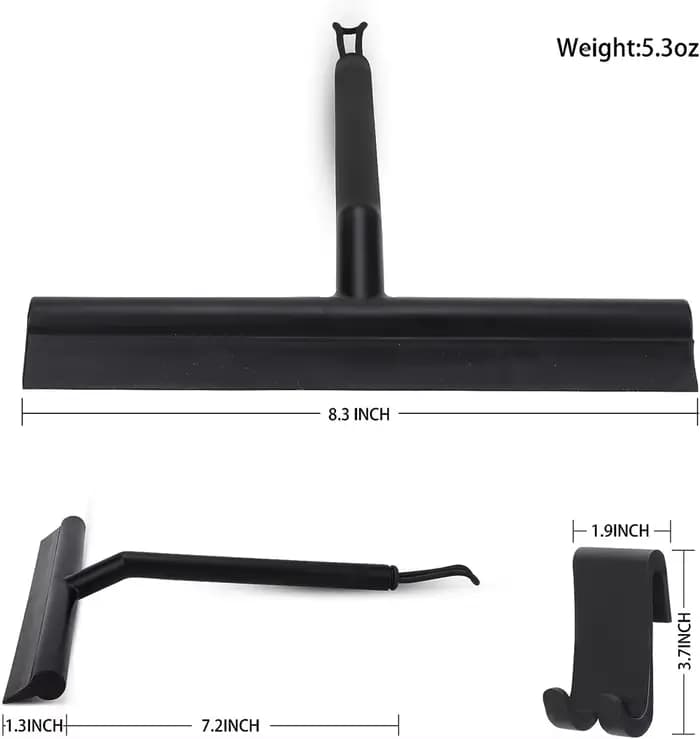 Raclette de douche pour porte en verre, grattoir mural de douche, nettoyeur avec support en Silicone, essuie-glace pour miroir de salle de bains, nettoyage du verre