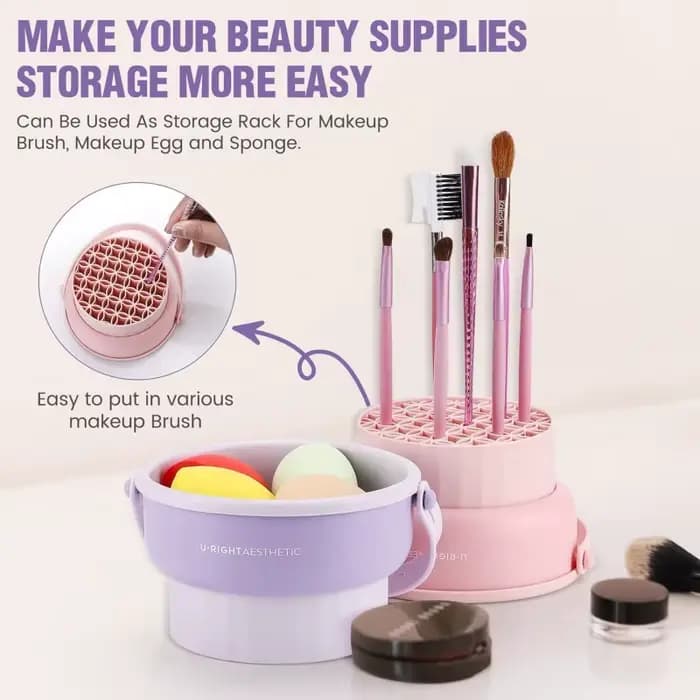 Tapis de nettoyage de pinceaux de maquillage 3 en 1