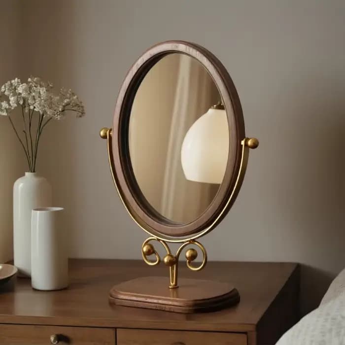 Miroir de maquillage Vintage pour filles