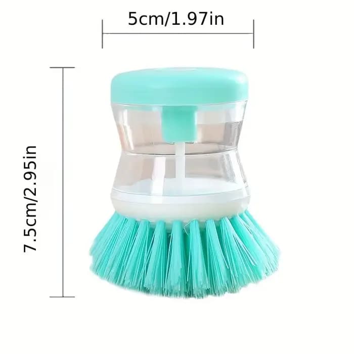 Brosse de nettoyage de cuisine portable avec poignée ergonomique - Poils de récurage doux, adaptée aux vaisselles, aux casseroles et à une utilisation en extérieur