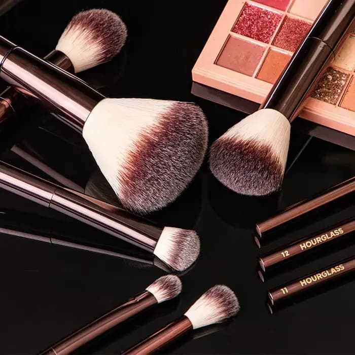Hourglass Cruelty Free Maquillage Brush-2024New 10 Pinceaux Ensemble Blush Poudre Fard À Paupières Fond De Teint Brosse