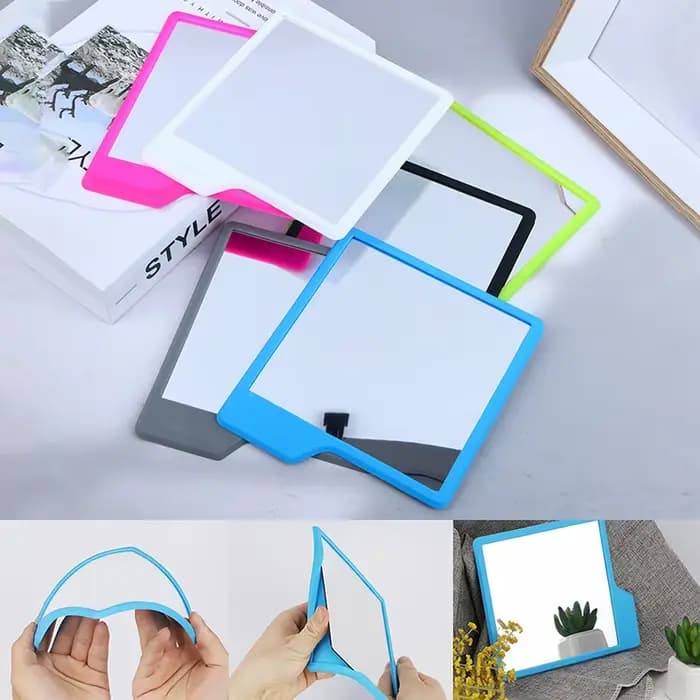 Miroir à selfie en silicone incassable pour salle de bain