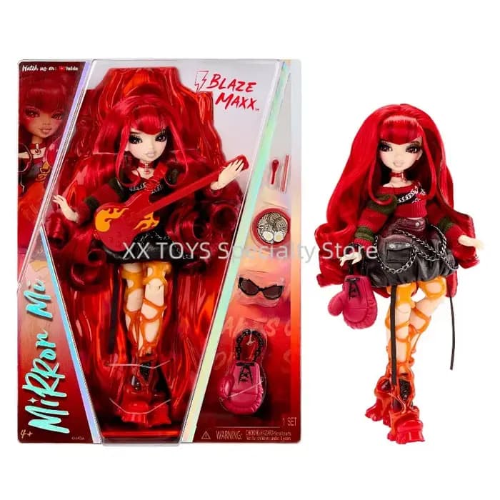 Original Mirror Mi Doll Assortment Série 1 Thème Émotions Style Gothique Guitare Électrique Peinte à la Flamme Accessoire Exclusif Jouets