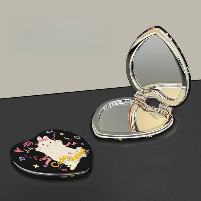 Couverture moderne miroirs maquillage coeur noir Design esthétique miroir Kawaii Cool créatif Espejos Decorativos décoration de la maison