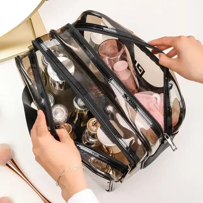 Trousse de Toilette Double Couche Imperméable pour Voyage