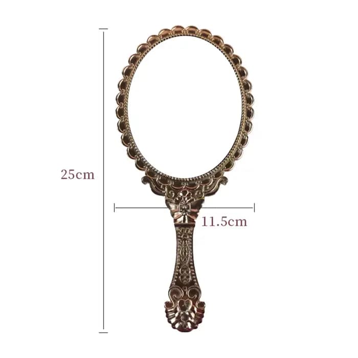 Miroir à main vintage, miroir de maquillage européen vintage