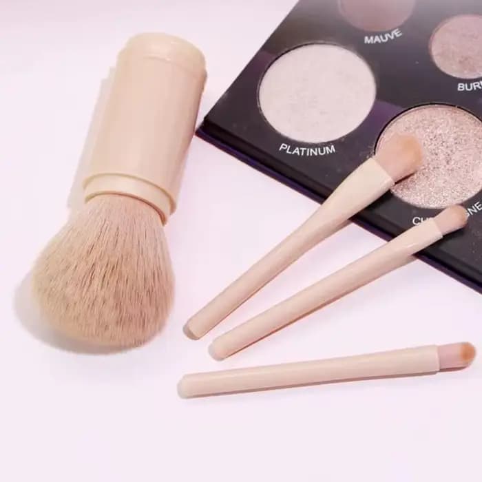 Ensemble de pinceaux de maquillage rétractables 4 en 1
