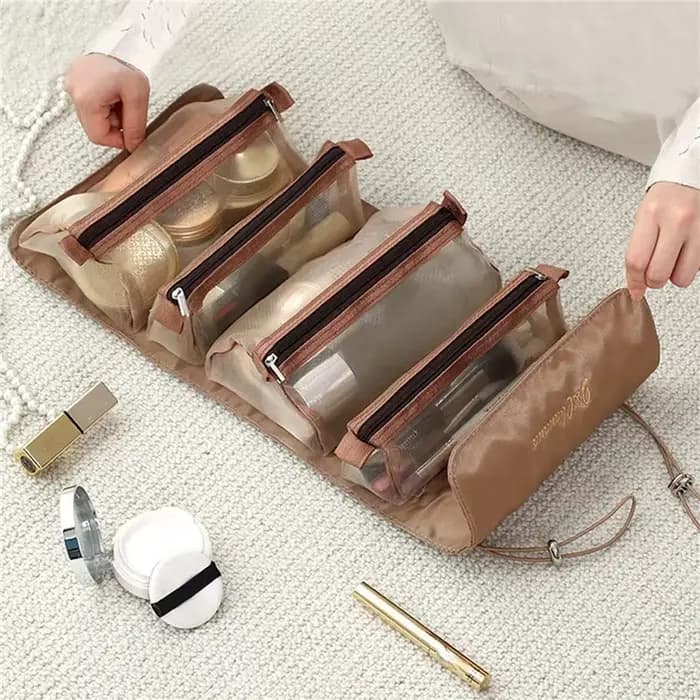 Trousse à cosmétiques détachable Portable grande capacité 4 en 1