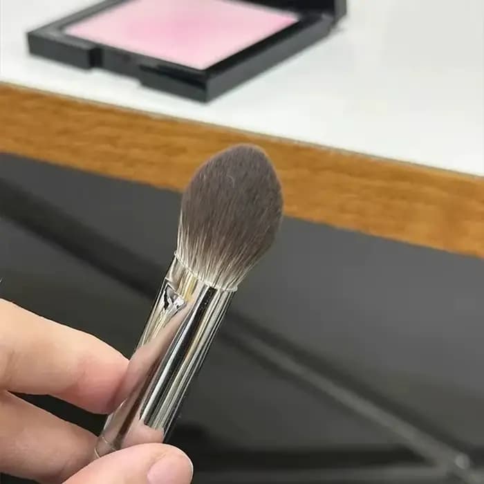 1/2Pcs Peach Heart Blusher Brush - Petit pinceau plat et précis pour le blush en poudre/crème/liquide