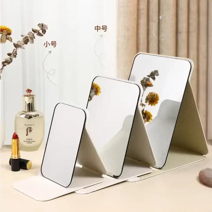 Miroir de maquillage pliable pour femmes