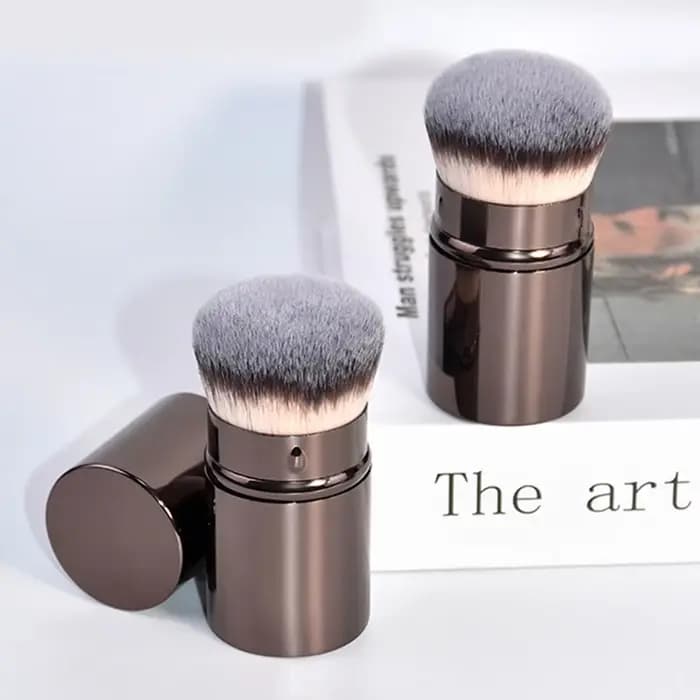 1 pièces pinceau à Blush rétractable Kabuki fond de teint brosse douce poudre moelleuse Contour pinceaux de maquillage