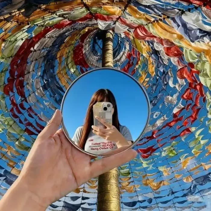 Miroir convexe rond de voyage