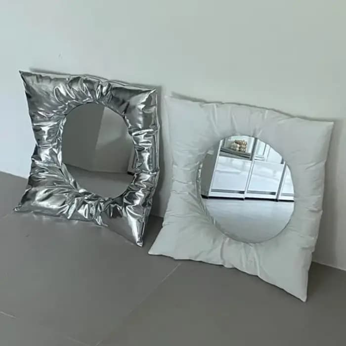 Nouveau Style INS oreiller miroir créatif carré mural salle de bain