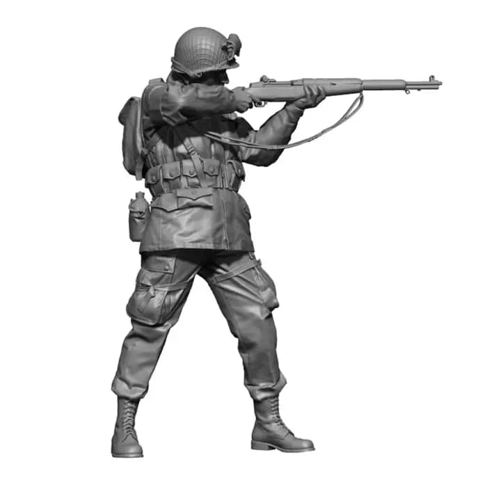 Fusilier parachutiste américain 1/16, figurine en résine, modèle de soldat, thèmes militaires, kit non assemblé et non peint, 1944