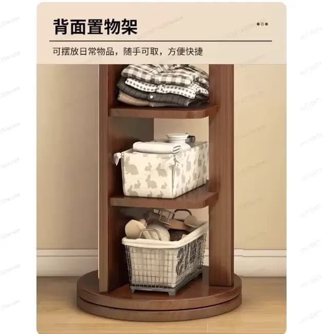 Porte-manteau rotatif, miroir pleine longueur sur pied pour chambre