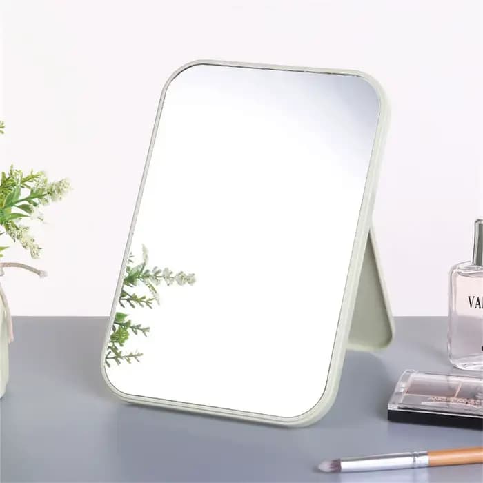 Miroir de maquillage de bureau portable avec support