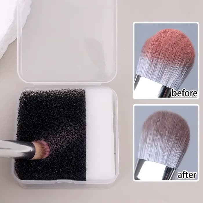 Éponge de nettoyage pour pinceaux de maquillage
