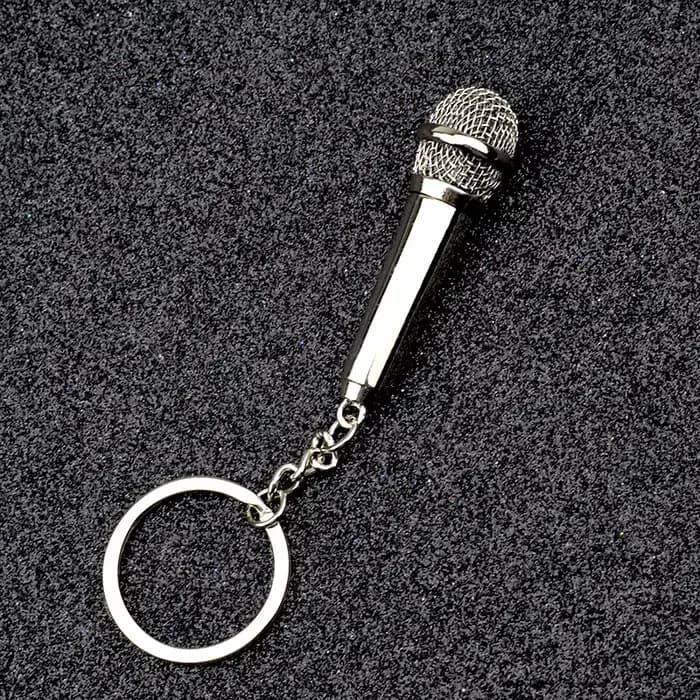 Porte-Clés Pendentif Microphone pour Homme et Femme, Chanteur, Amoureux de la Musique, Rock, Sac, Breloque, Accessoires, Bar, Cadeaux de ix, Nouveau