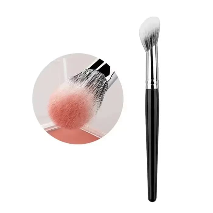 1/2Pcs Peach Heart Blusher Brush - Petit pinceau plat et précis pour le blush en poudre/crème/liquide