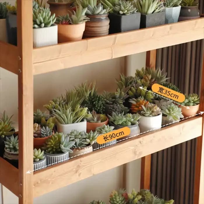 Supports de plantes noirs pour jardin, étagères en bois pour pots, supports de plantes pour patio, supports de fleurs d'extérieur, mobilier de terrasse Giardino Arredamento Esterno