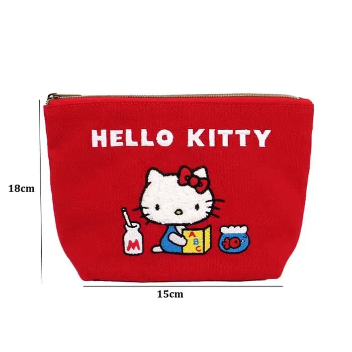 Kawaii – trousse de maquillage rouge Hello Kitty pour femmes