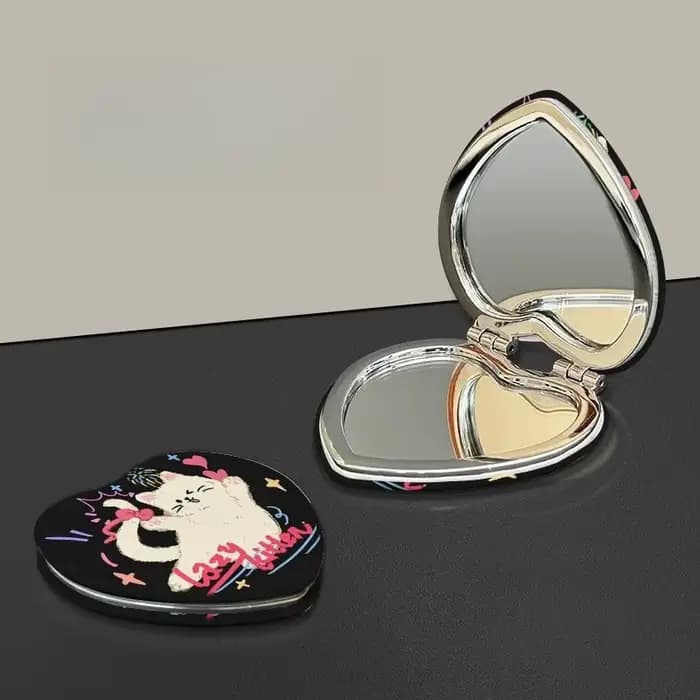 Couverture moderne miroirs maquillage coeur noir Design esthétique miroir Kawaii Cool créatif Espejos Decorativos décoration de la maison