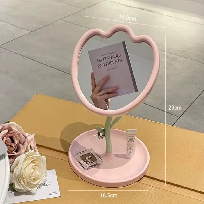 Miroir de maquillage Portable en forme de tulipe