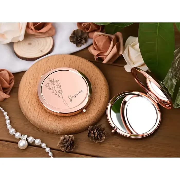 Miroir de maquillage personnalisé avec nom