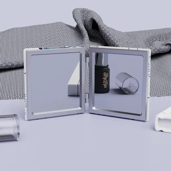 Hatsune-Miroir de Maquillage Pliable à Deux Faces pour Femme