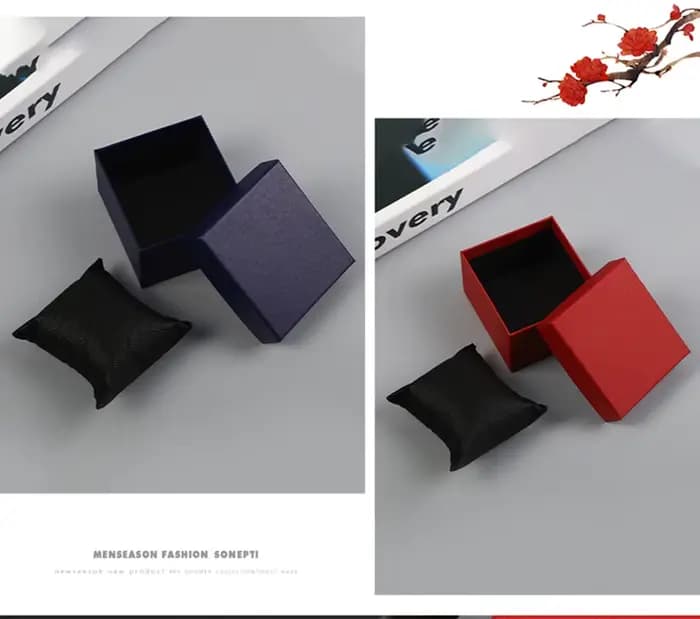 Boîtes à montres pour emballage et présentation, boîtes cadeaux noires, boîtes décoratives en papier, boîtes à bracelets en papier, accessoires de bijouterie en papier