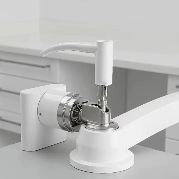 Accessoire pour fauteuil dentaire : Support de pièce à main résistant aux hautes températures avec plateau filtrant l'eau pour traitement dentaire